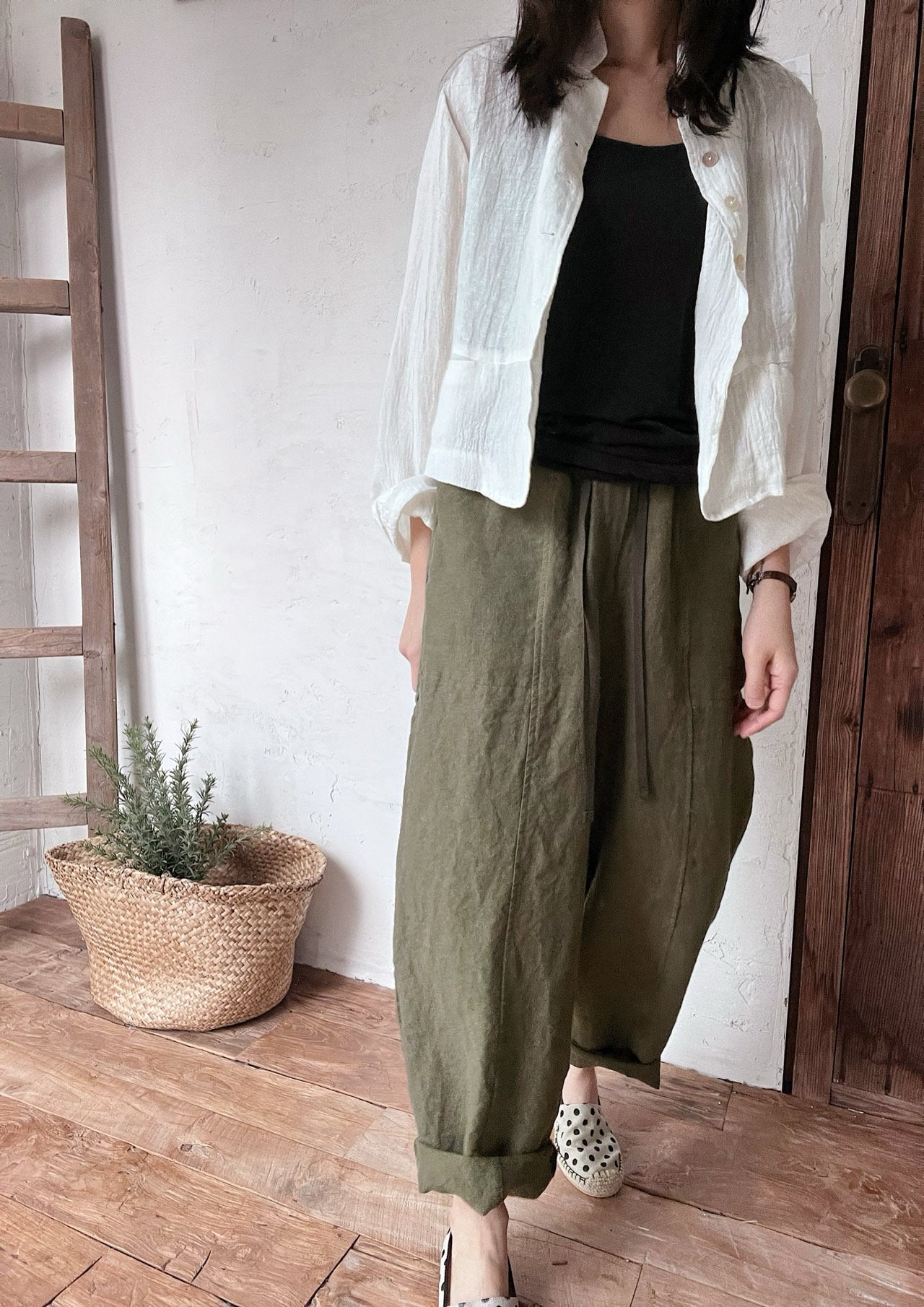 Linen Baggy Pants