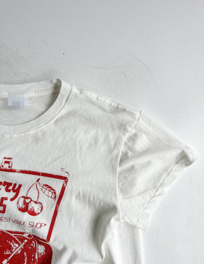 Cherry Cropped Tee