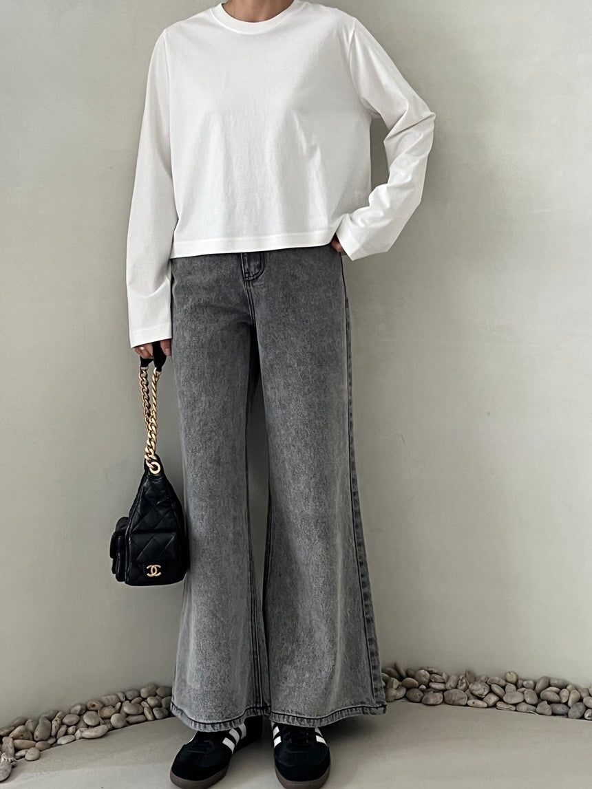 Semi Cropped Long Sleeve