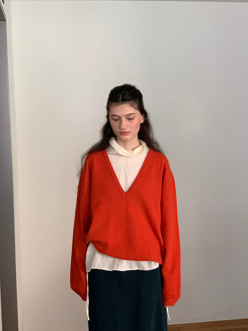 Deep V Sweater