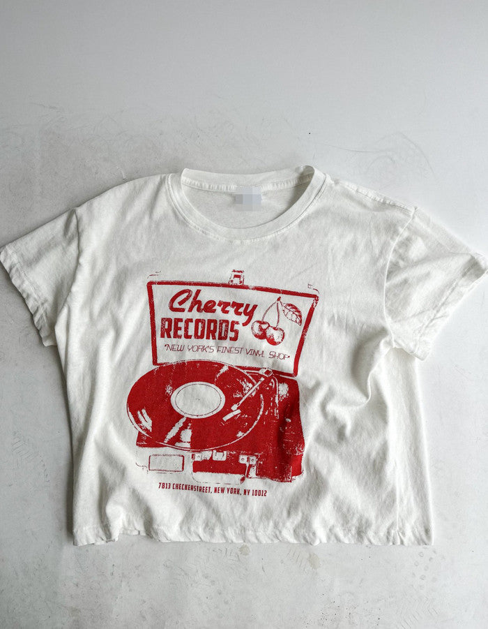 Cherry Cropped Tee