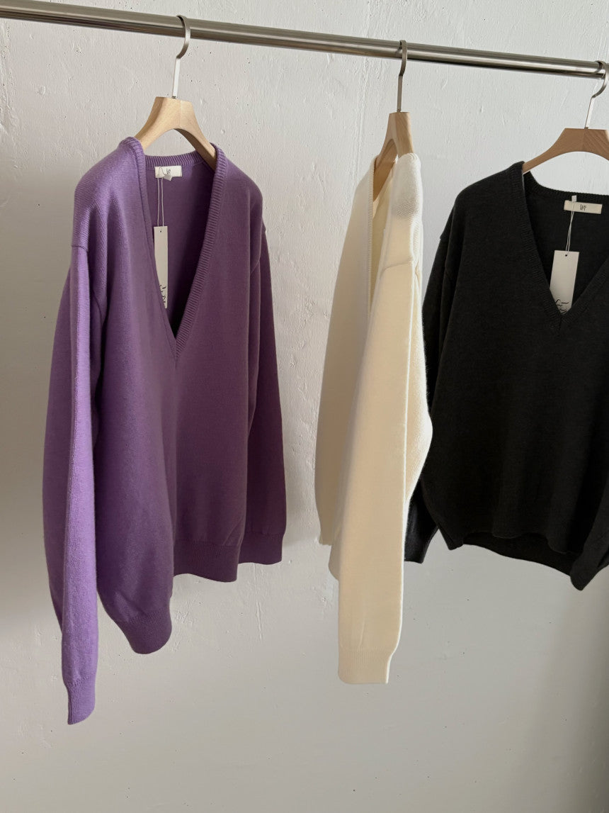 Deep V Sweater