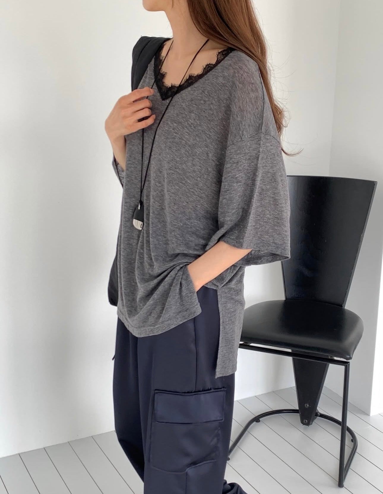 Tencel Lace T Shirt