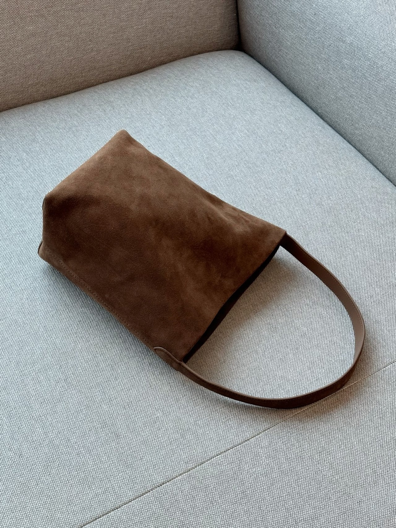 Suede Bucket Shoulder Bag