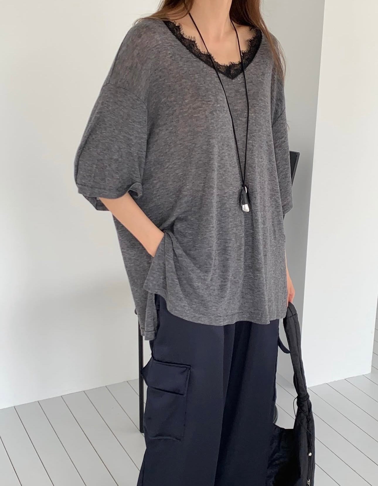 Tencel Lace T Shirt