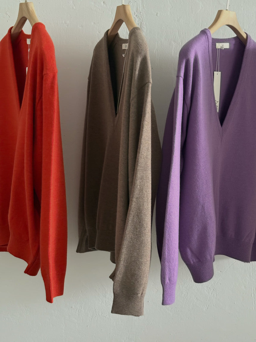 Deep V Sweater