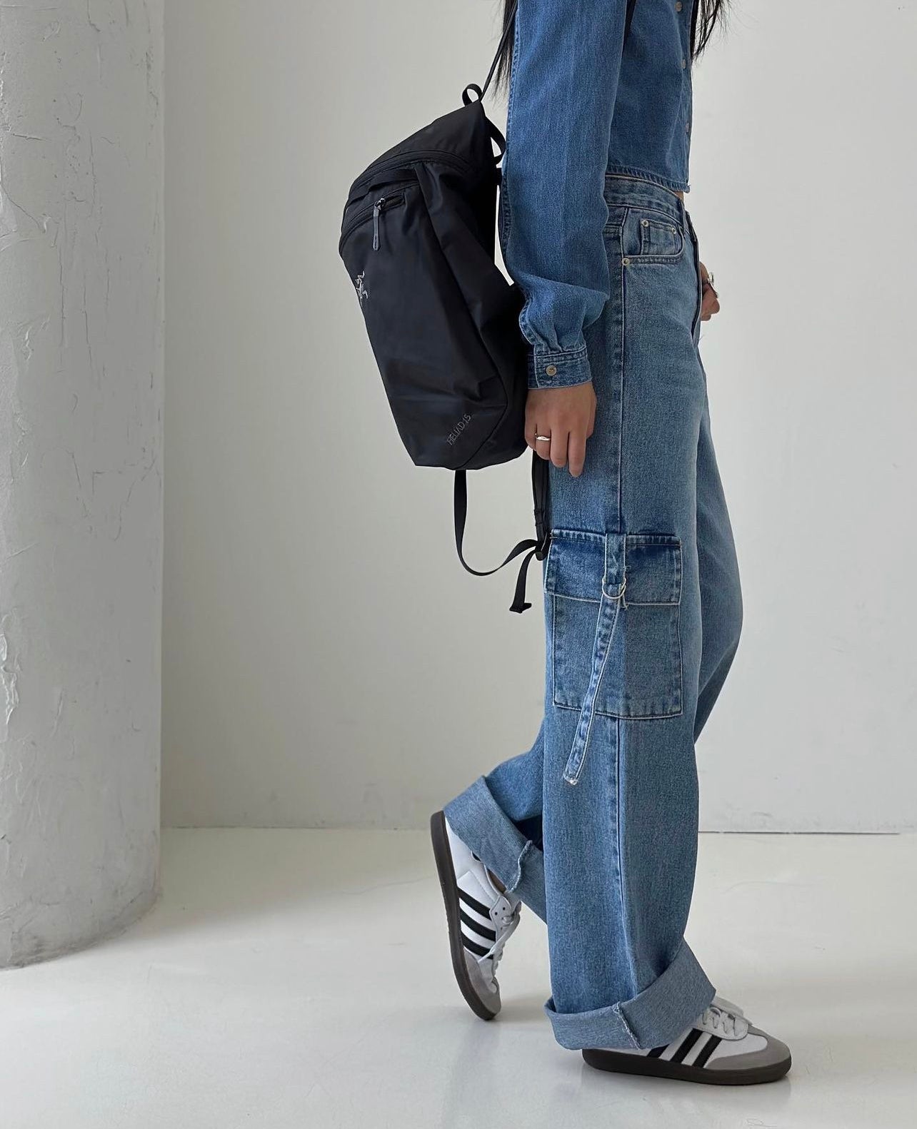 Strap Cargo Denim