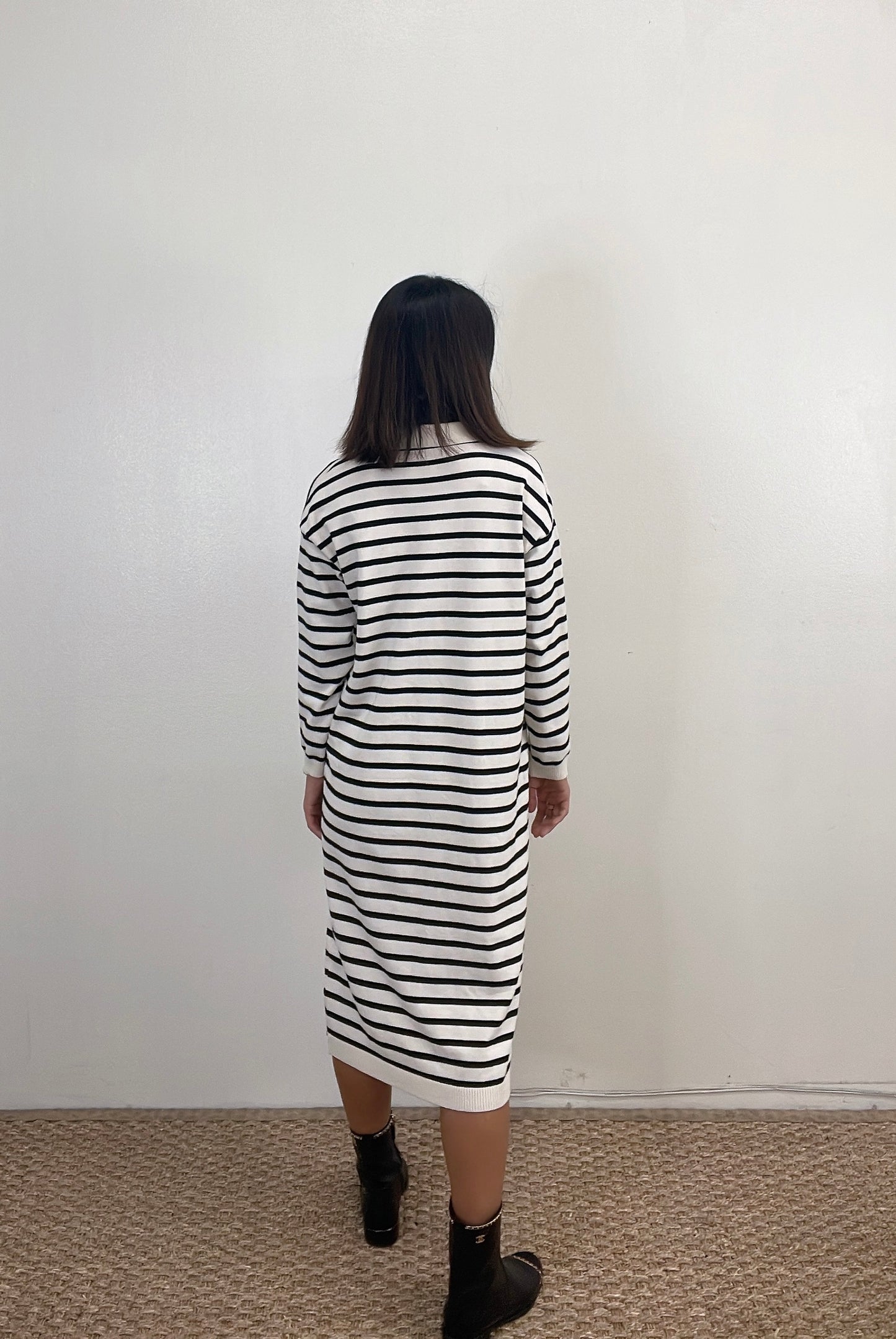 Soft Striped Knit Dress