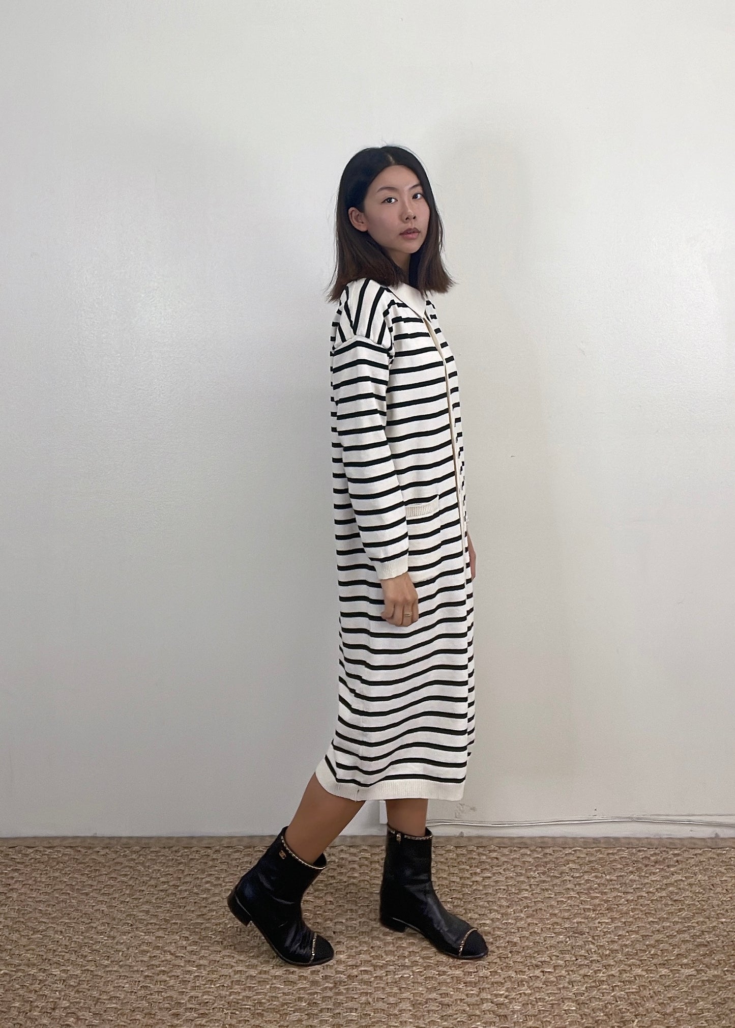 Soft Striped Knit Dress