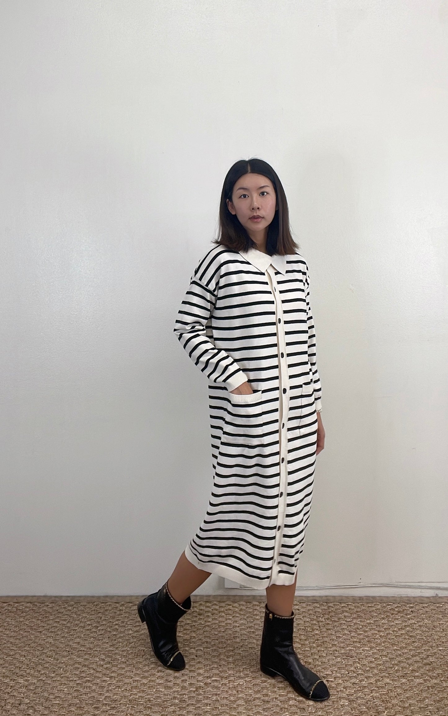 Soft Striped Knit Dress