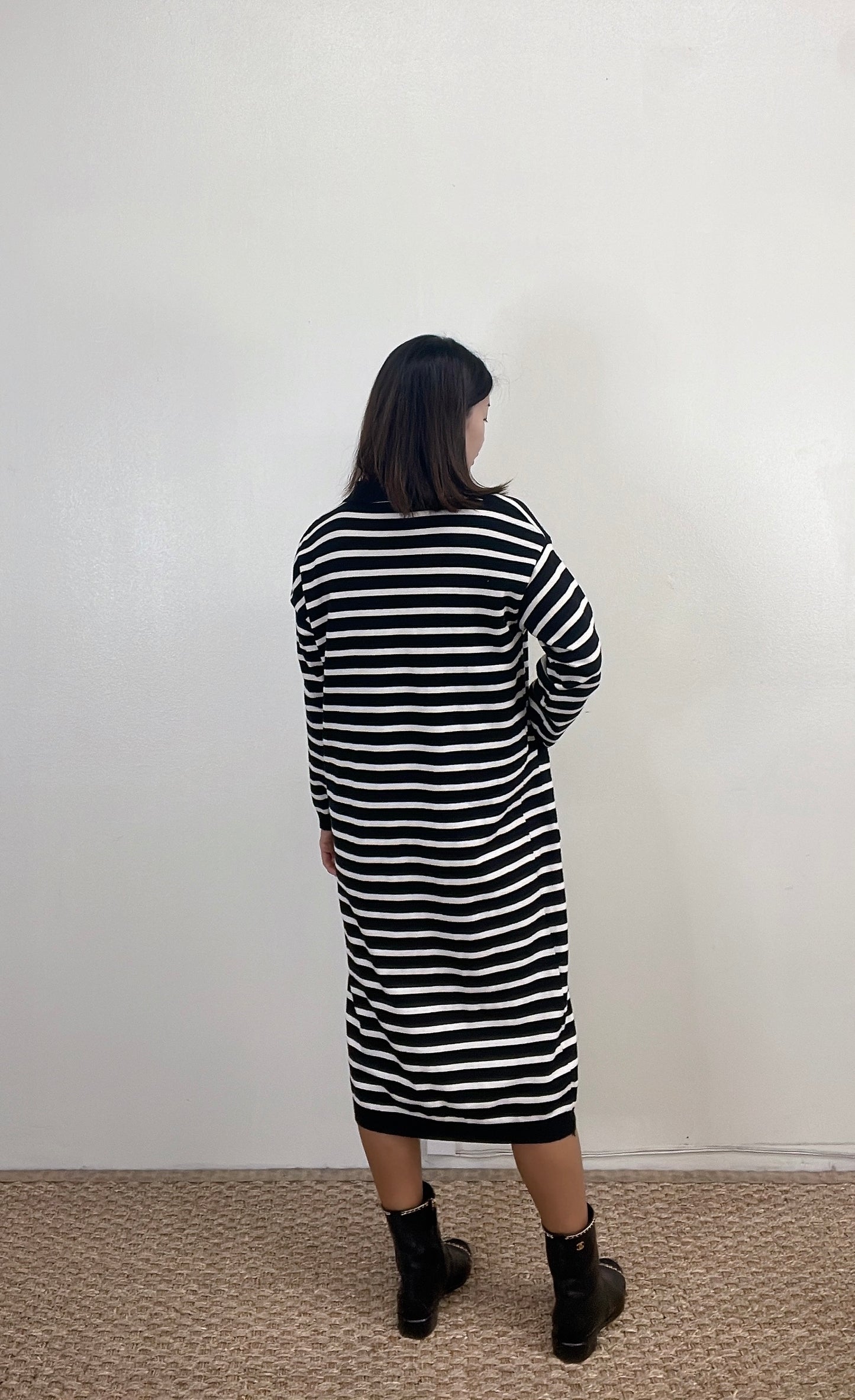 Soft Striped Knit Dress